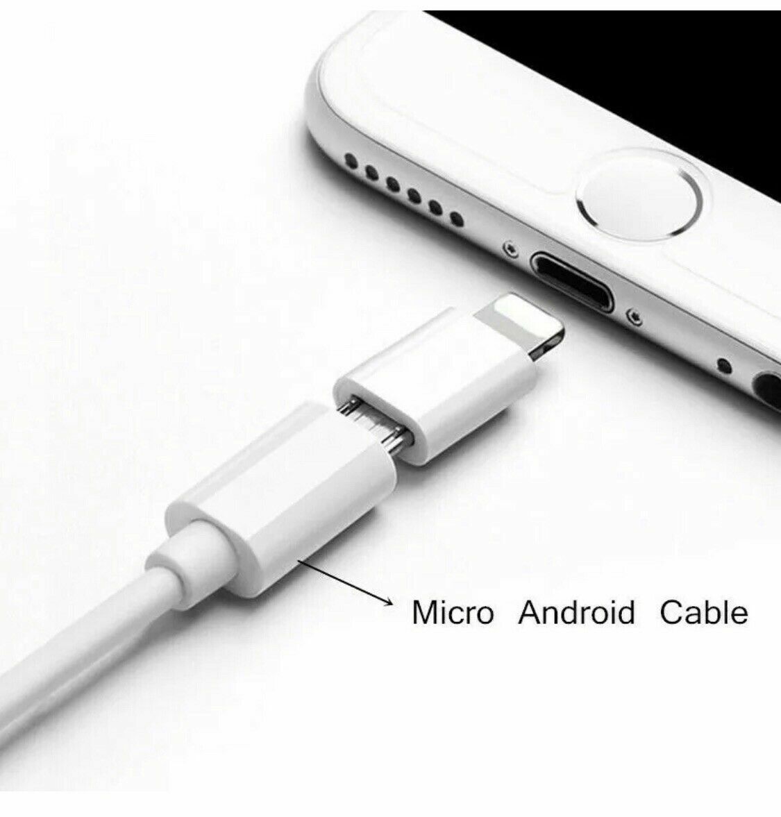 Micro USB to 8Pin Data Cable Adapter android to iPhone Converter LOT For iPhone