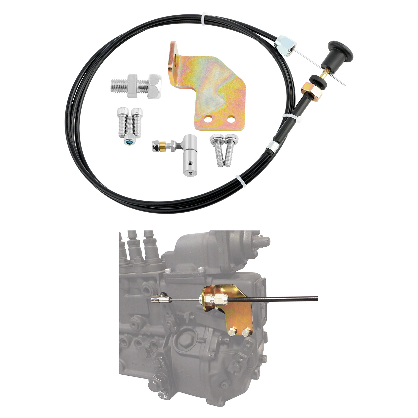 P7100 P-pump Manual Fuel Shut Off Solenoid Cable Kit For Dodge Cummins 12V 6/4bt