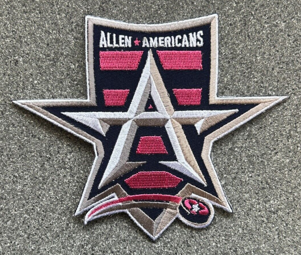ALLEN AMERICANS ECHL EAST COAST HOCKEY MINORS 5.5" PINK LOGO VERSION TEAM PATCH