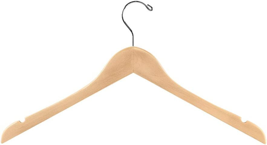 Hangers Wooden Wood 50 Standard Dress Shirt Top Clothes Garment Clothing 17"