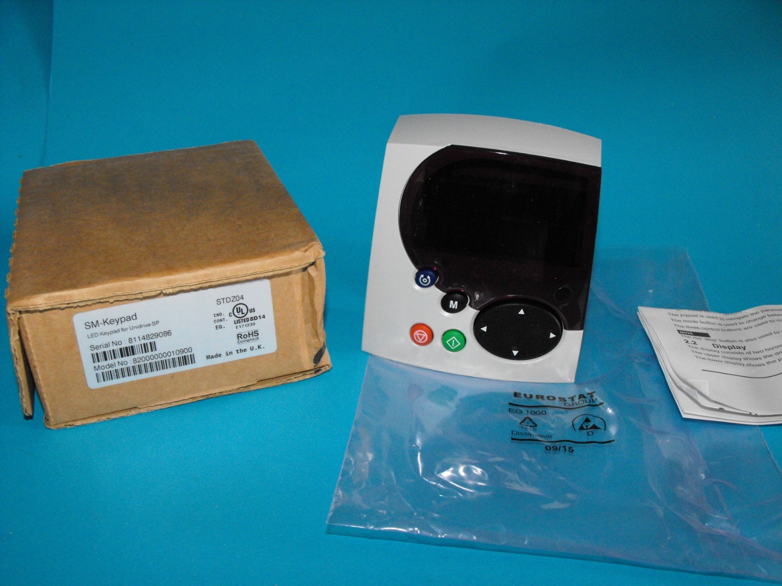 Control Techniques SM-Keypad.KEYPAD FOR UNIDRIVE SP.STDZ04.SER.N.8114829086.NEW