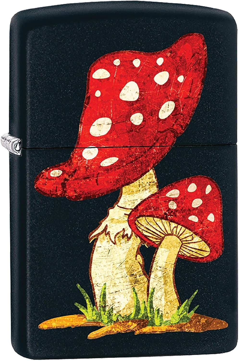 Zippo Lighter- Mushroom Fungus Black Matte Windproof Lighter #Z440