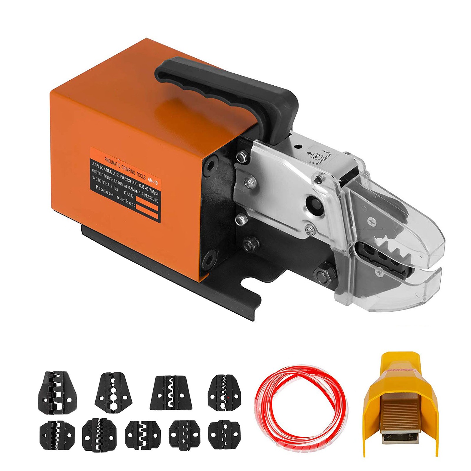 Uimoso AM-10 Pneumatic Crimping Tools for Kinds of Terminals 10 Sets of Dies