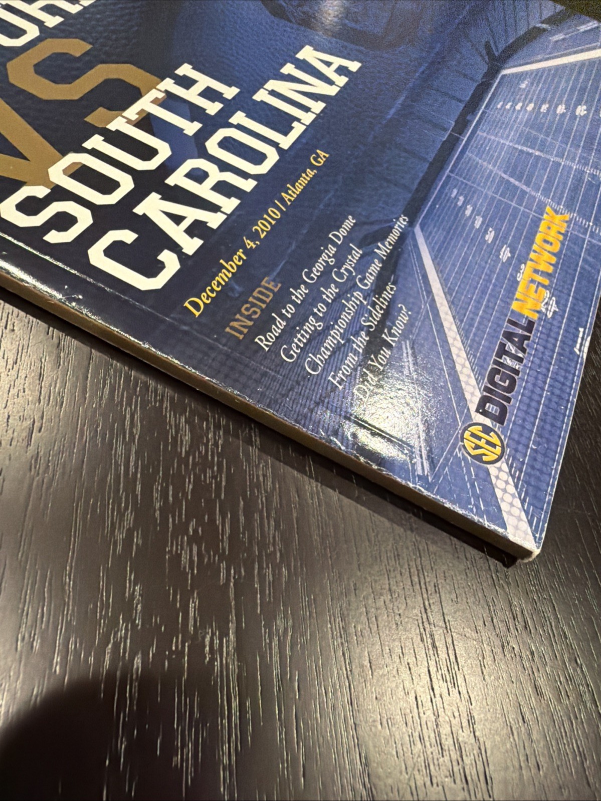 2010 Auburn Tigers South Carolina SEC CHAMPIONSHIP GAME Program