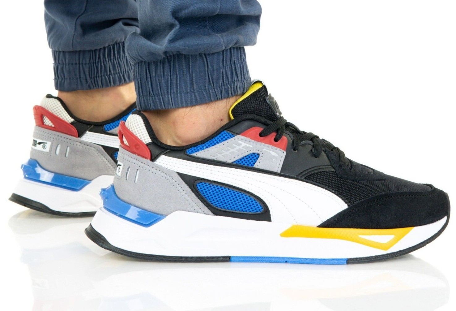 PUMA MIRAGE SPORT REMIX 381051-01 BLACK/MILTICOLOR MEN'S RUNNING CASUAL SHOES