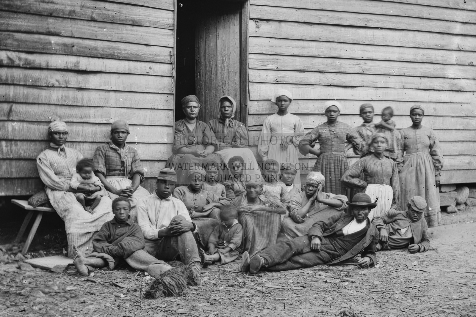ESCAPED AFRICAN AMERICAN SLAVES CUMBERLAND LANDING VIRGINIA  4X6 PHOTO POSTCARD