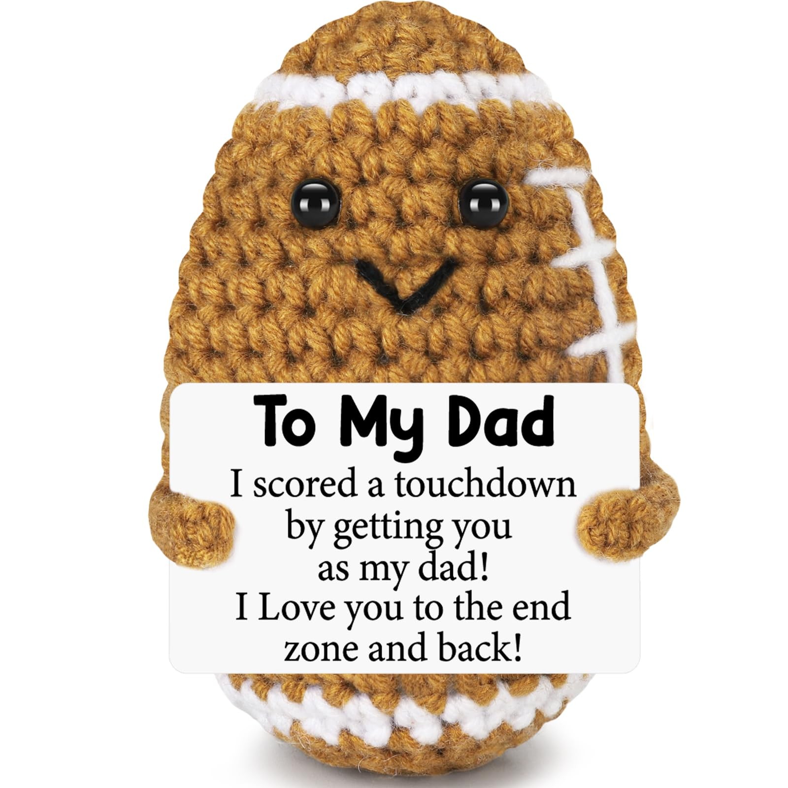 Funny Fathers Day Dad Gifts from Daughter Son Wife, Positive Handmade Crochet...