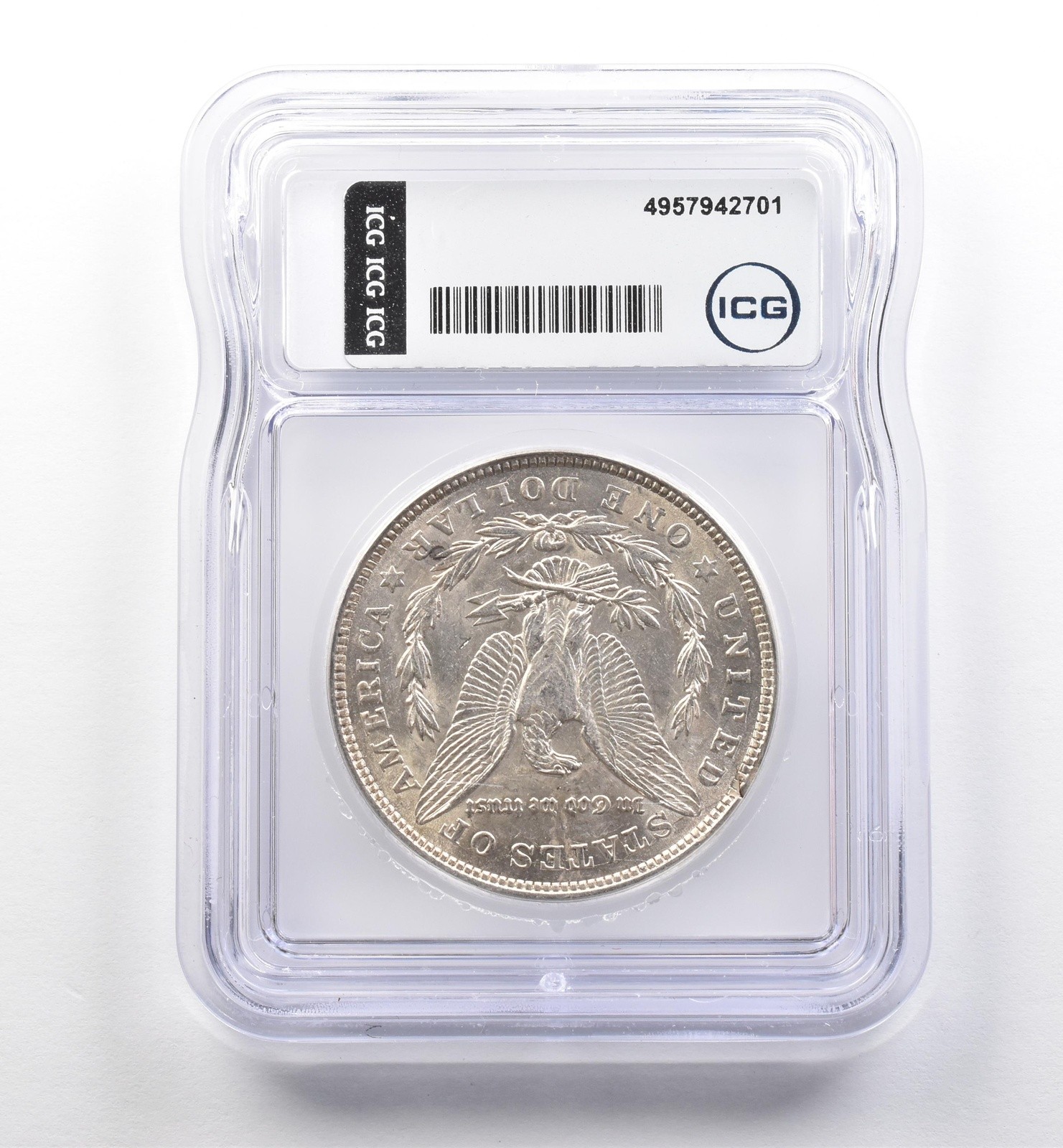 1921 Morgan Silver Dollar Struck Thru Planchet Flaw Authentic ICG *7503