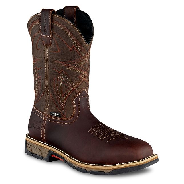 Red Wing Irish Setter Men's 11" Marshall Steel Toe Waterproof Pull On Work Boot