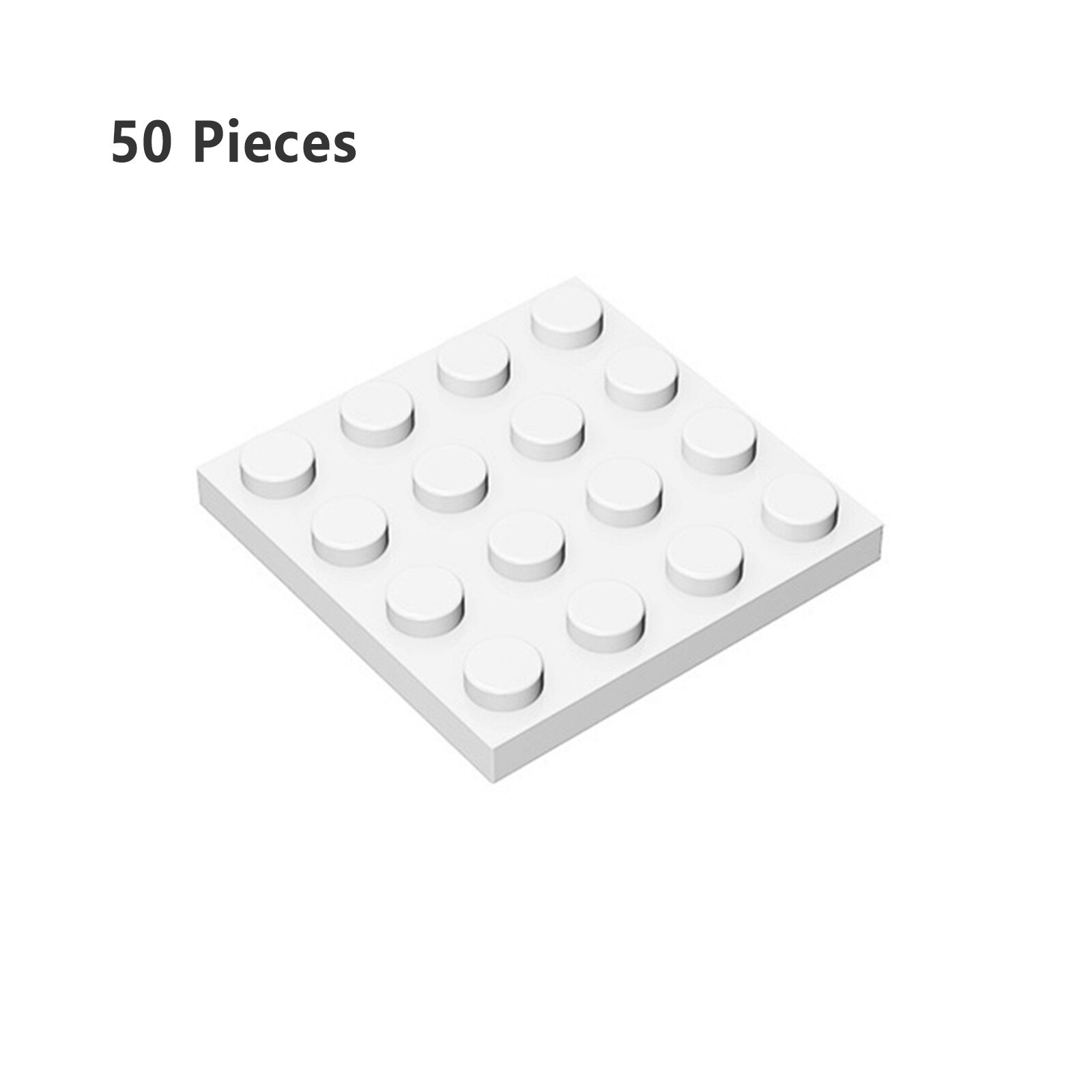 3031 Plate 4X4 White Bricks Parts 50 PCS Bricks, Pieces & Parts 100% Compatible