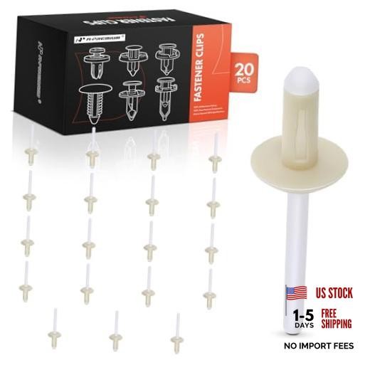 PCS Body Trim Bumper Mounting Blind Rivet Retainer Clips - Compatible with 20