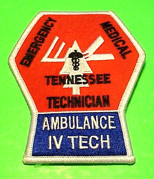 TENNESSEE  AMBULANCE  /  IV TECH  EMERGENCY MEDICAL TECHNICIAN   4" PATCH