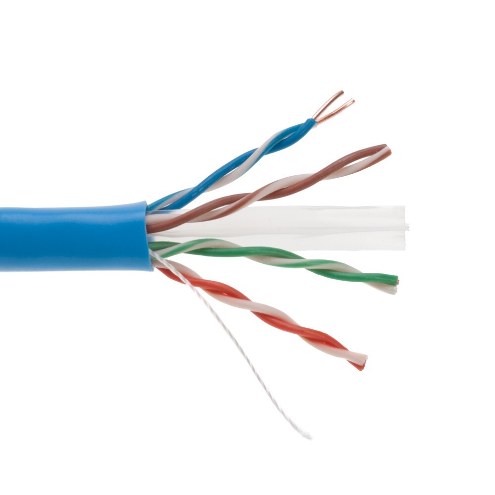 CAT6 1000FT Blue UTP Ethernet Cable 23AWG Network LAN Solid Bulk Wire Pull Box
