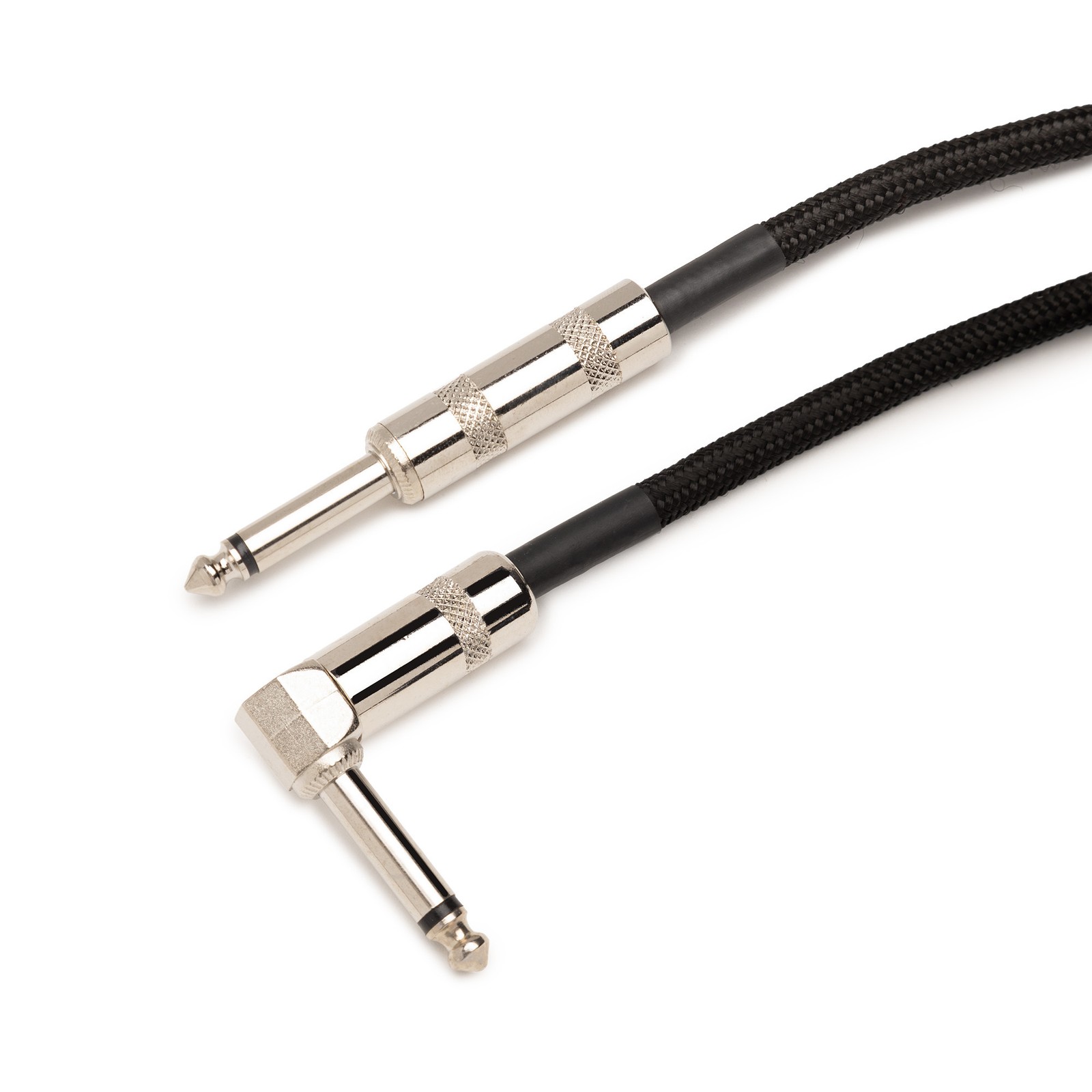 FocusProAudio Woven Right Angle Instrument Cable 10 Feet