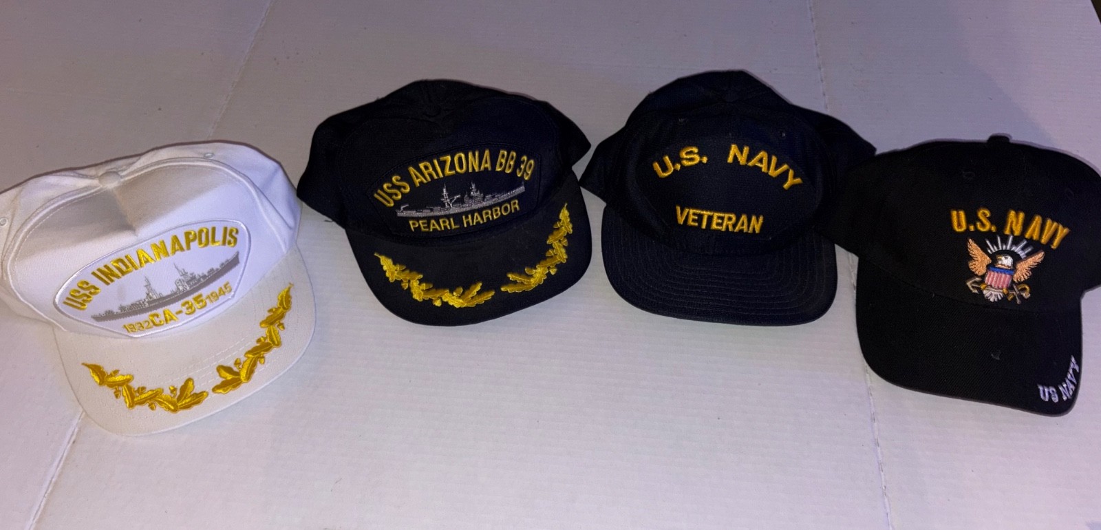 USS Navy Hats USS INDIANAPOLIS USS ARIZONA & More