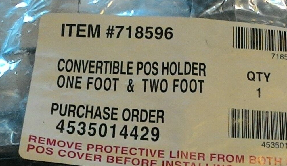 Convertible/ POS Holder/ One Foot/ Two Foot/ Rack Display Bracket