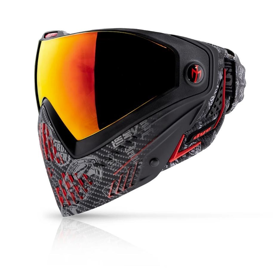 Dye Paintball I5 Protective Gear Goggle System Mask IM Shields Black/Red
