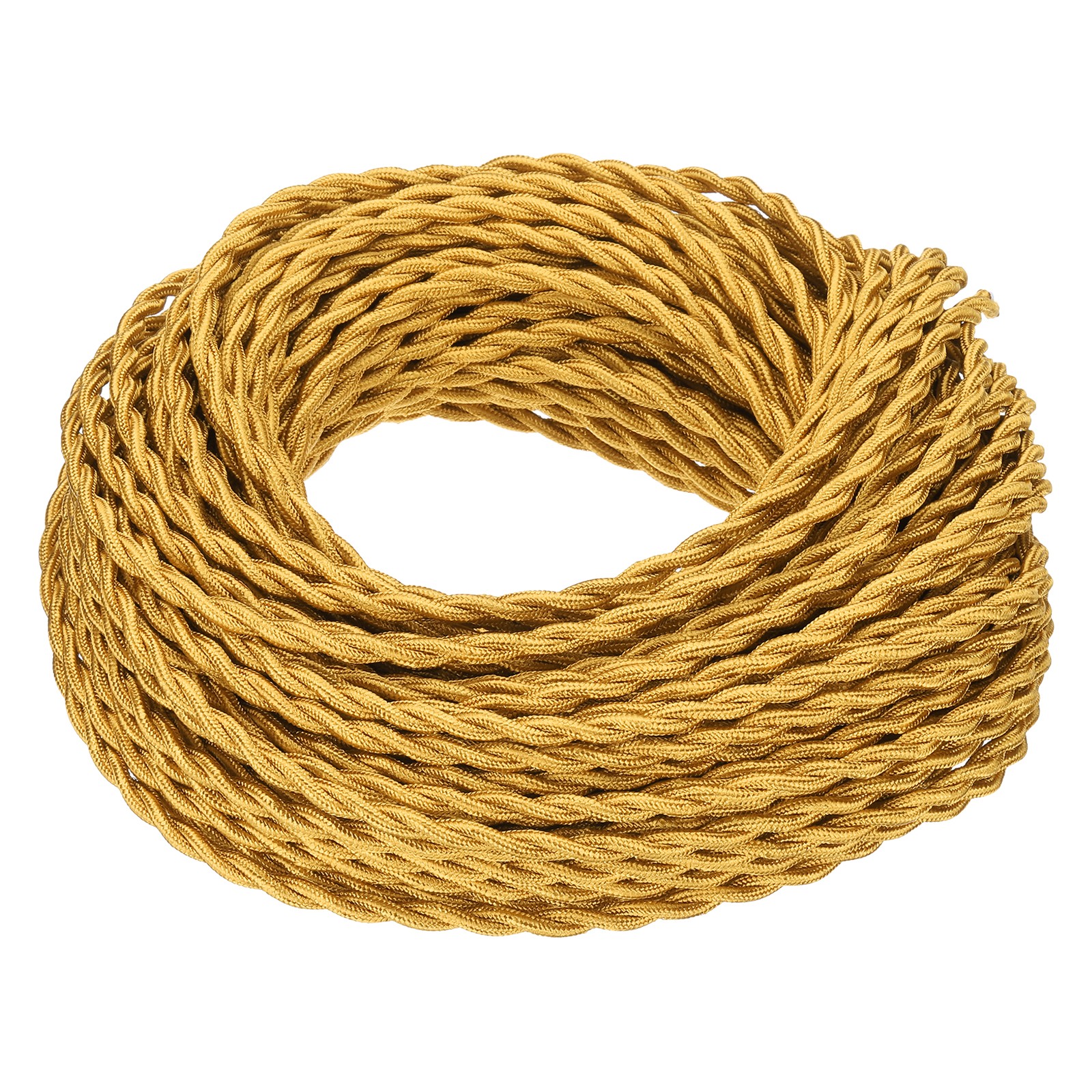 100 ft 18AWG 2-Conductor Twisted Cloth Covered Wire, Golden