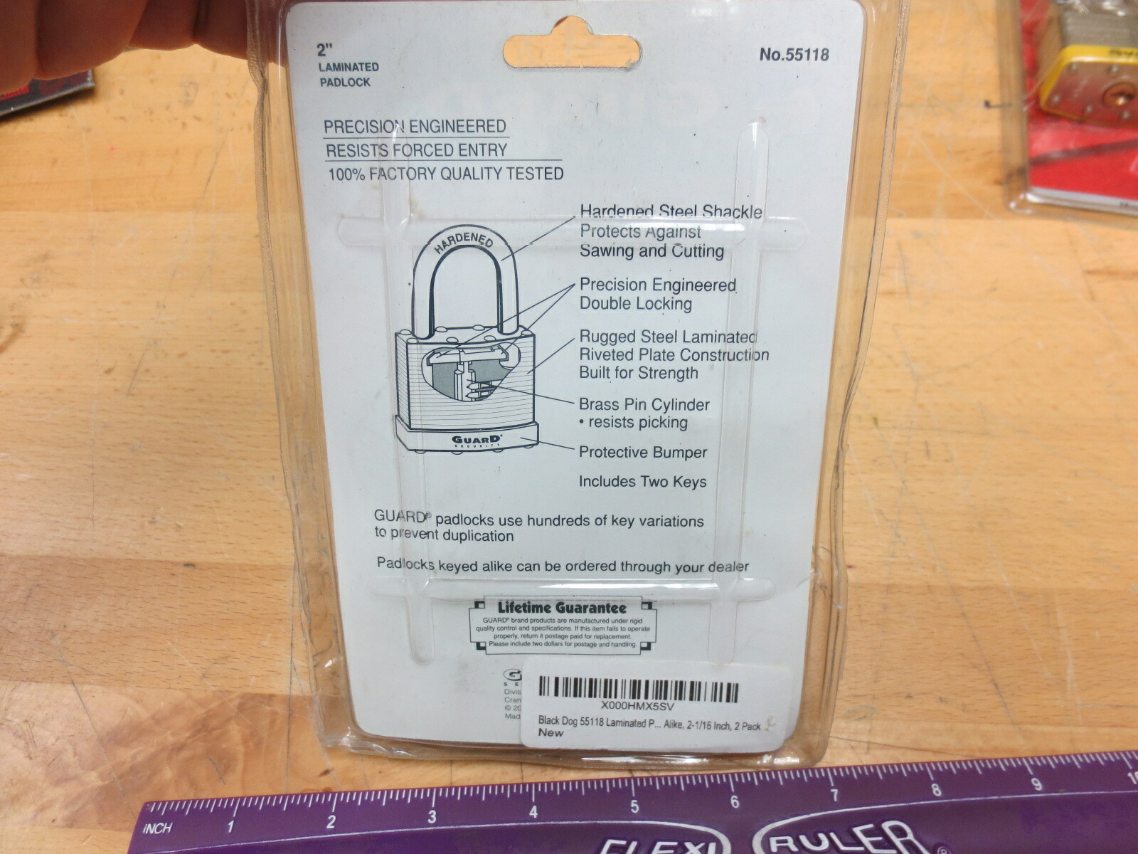 4 x Guard Security 55118 Padlock Laminated Case Hardened Steel