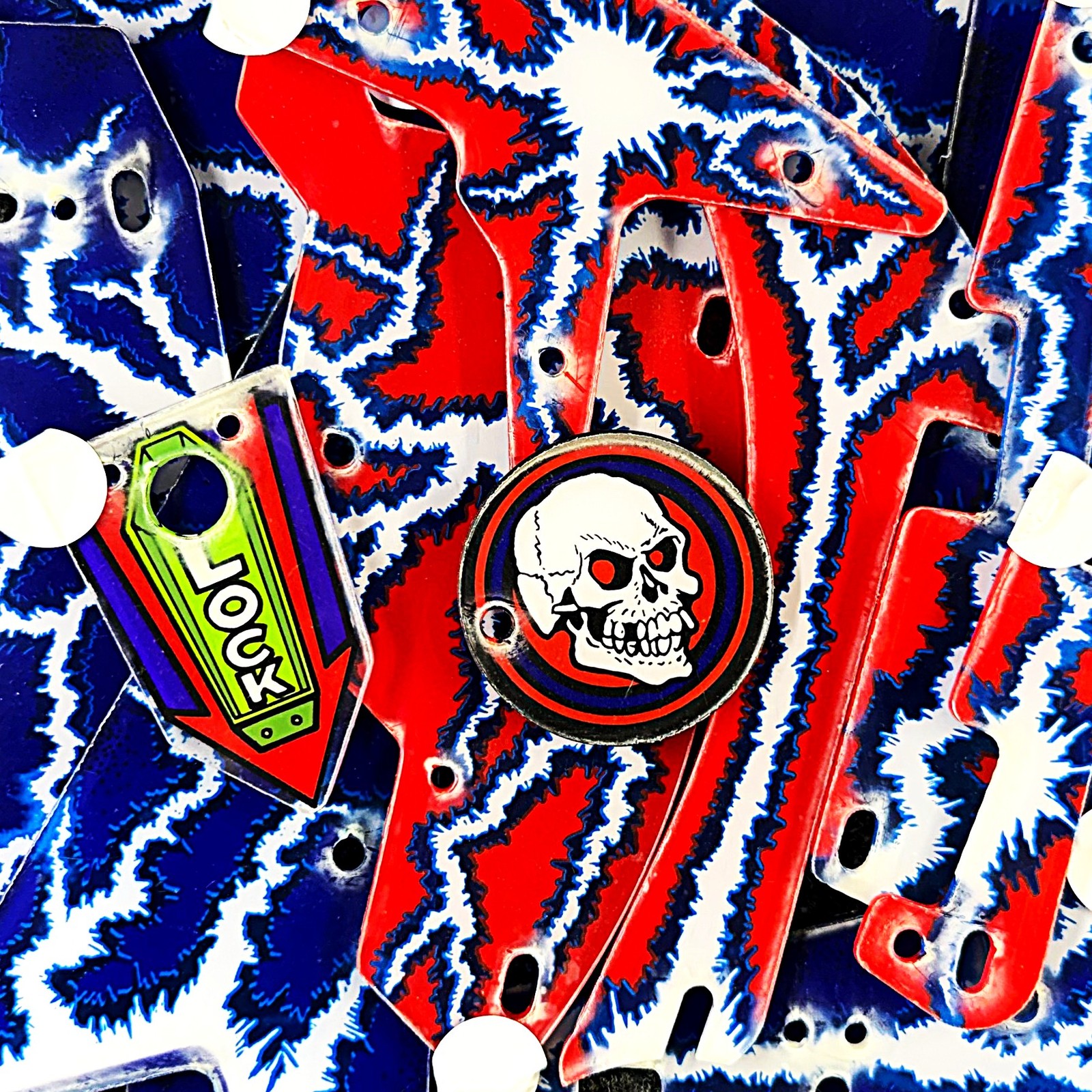 Bally Scared Stiff Pinball Machine Playfield Plastic Set ORIGINAL NOS