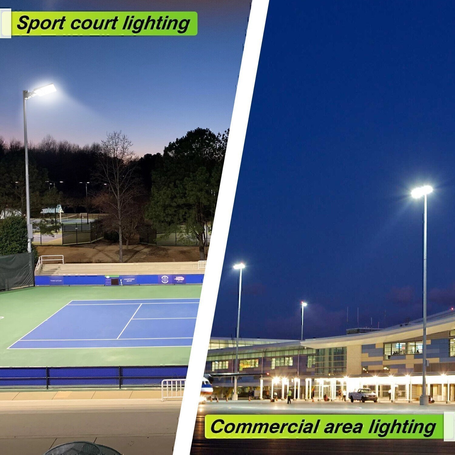 Arm Mount Shoebox LED Parking Lot Light 200W Dusk To Dawn Fixture Outdoor Lights
