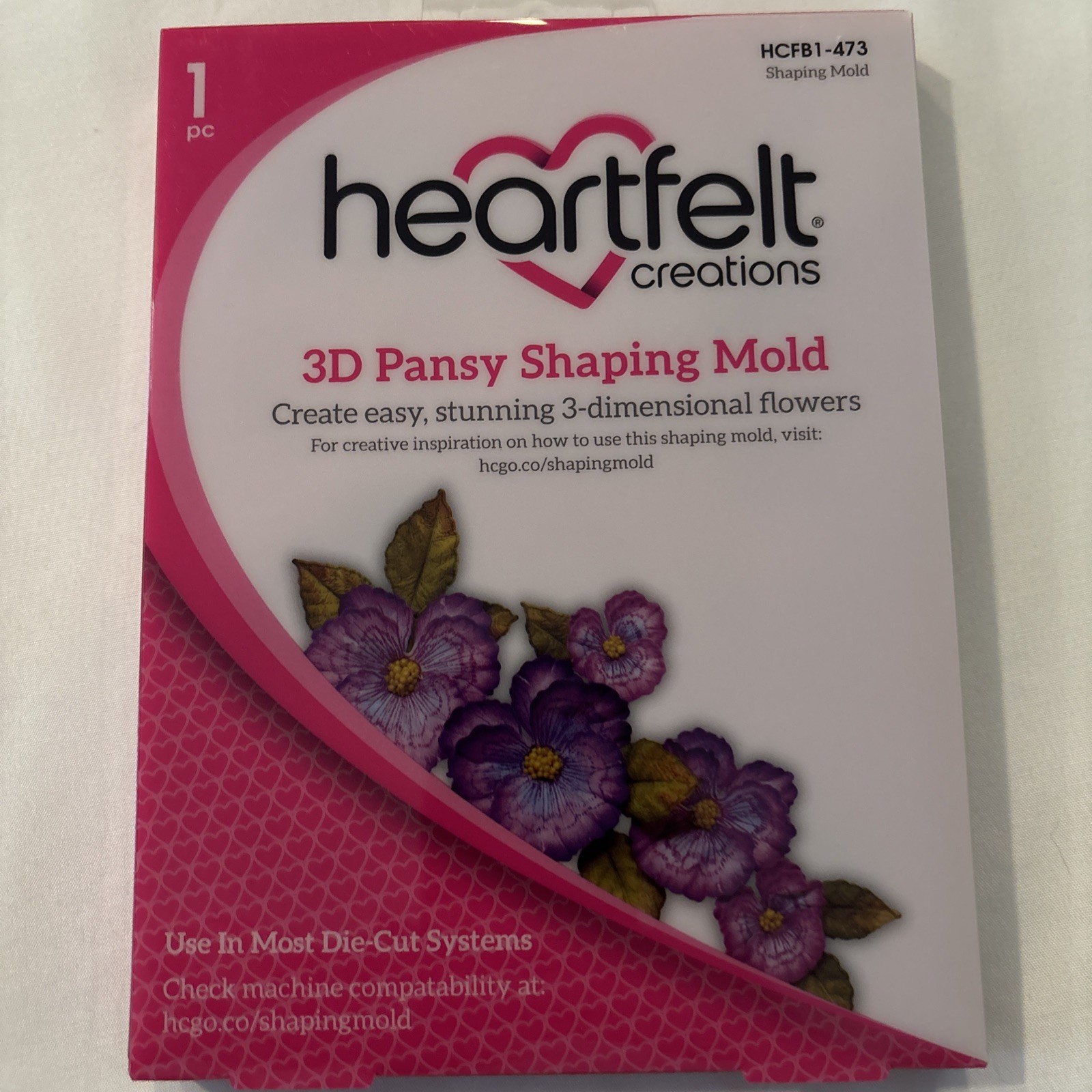 Heartfelt Creations 3D Shaping Pansy Mold HCFB1-473 Scrapbook Flowers Die-Cut B5
