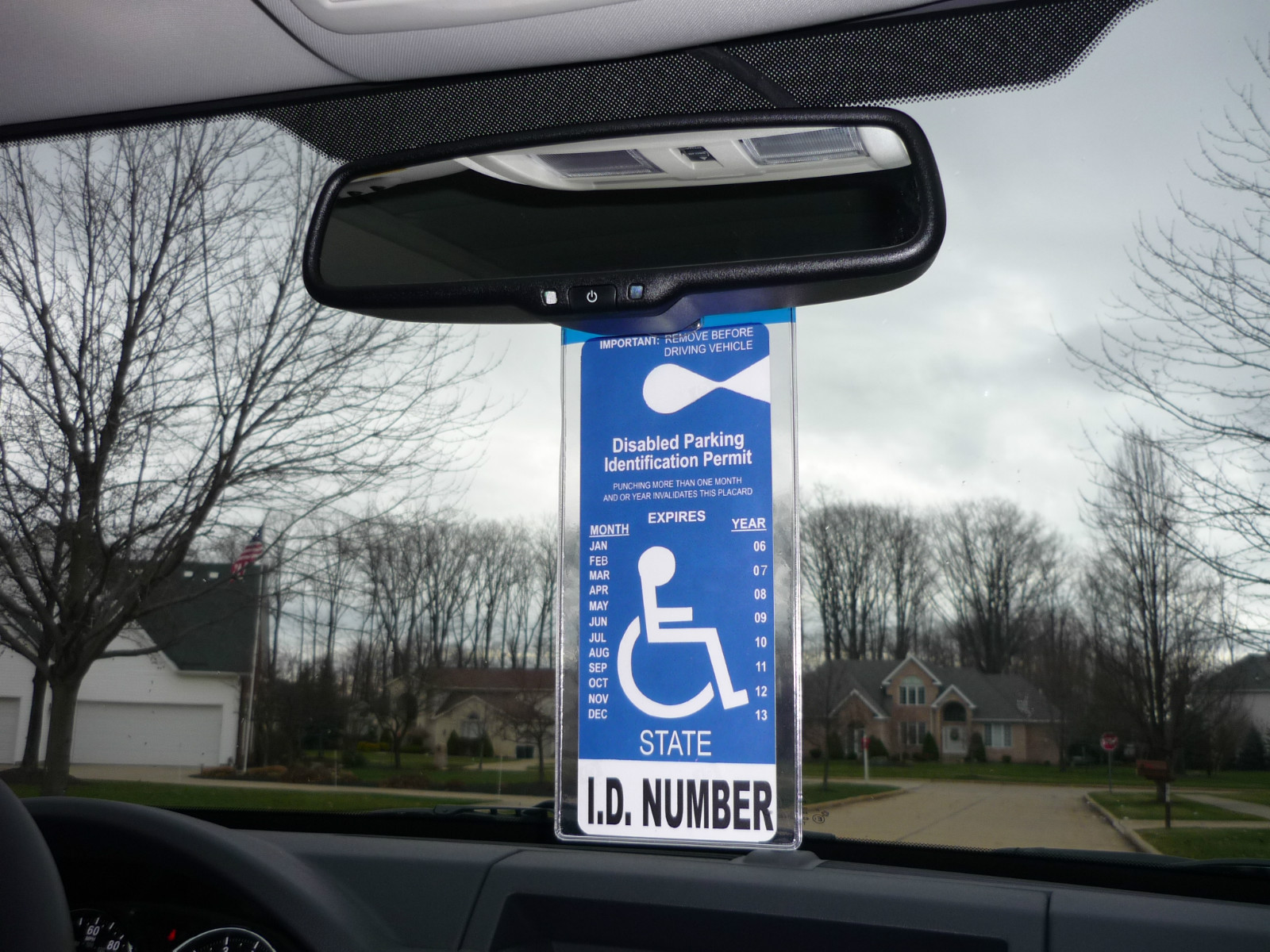 Handicap Tag Holder & Protector+Storage Magnet. Sturdy Hook - ON & OFF in a Snap