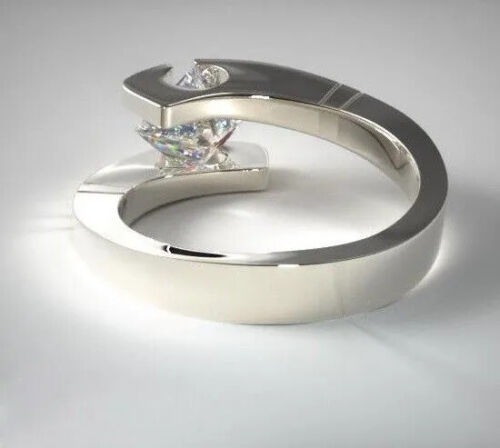2.30 Ct Princess Cut Lab-Created White Diamond Wedding Ring 925 Sterling Silver