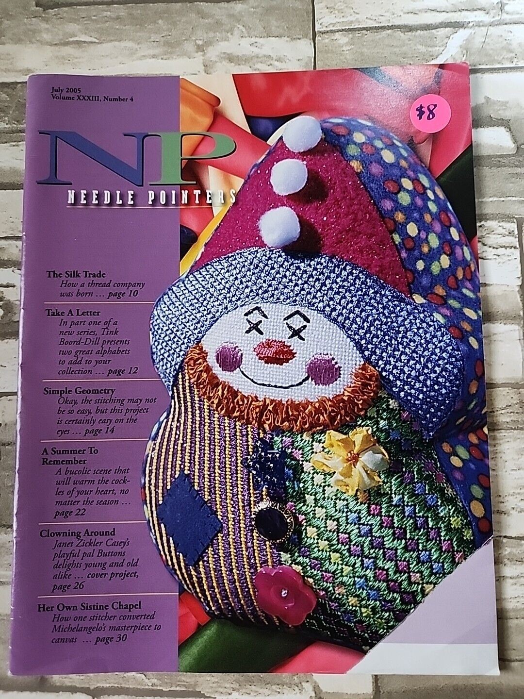 Needle Pointers Back Issue Mag 2005 July Volume XXXIII No 4 Clowning Around