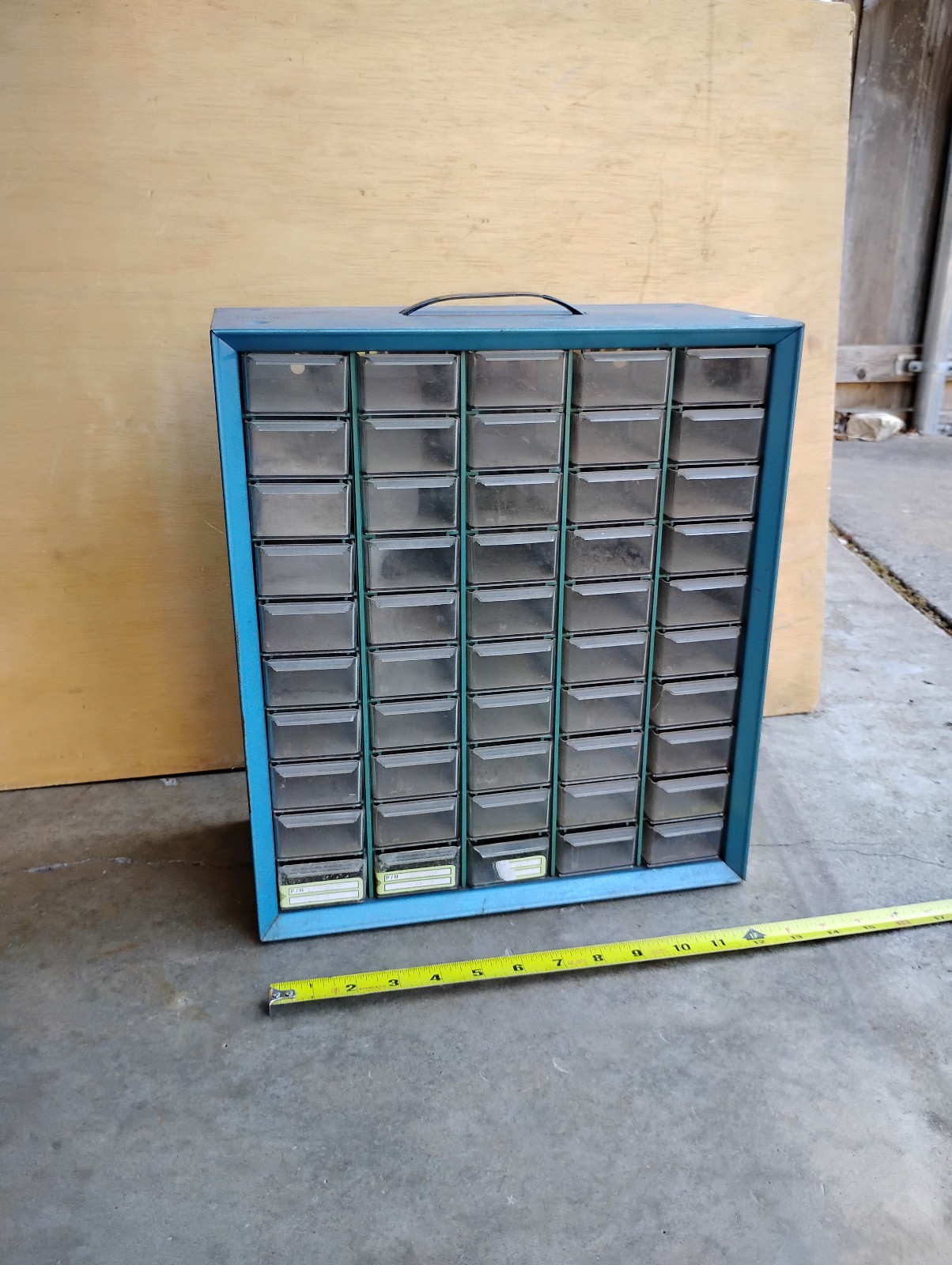 Vintage 50 Drawer Metal Akro-Mils Small Parts Storage Organizer Cabinet Bin