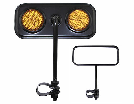 ONE Bike Rectangle Mirror Black Amber Reflectors. Bike parts,Bicycle parts.