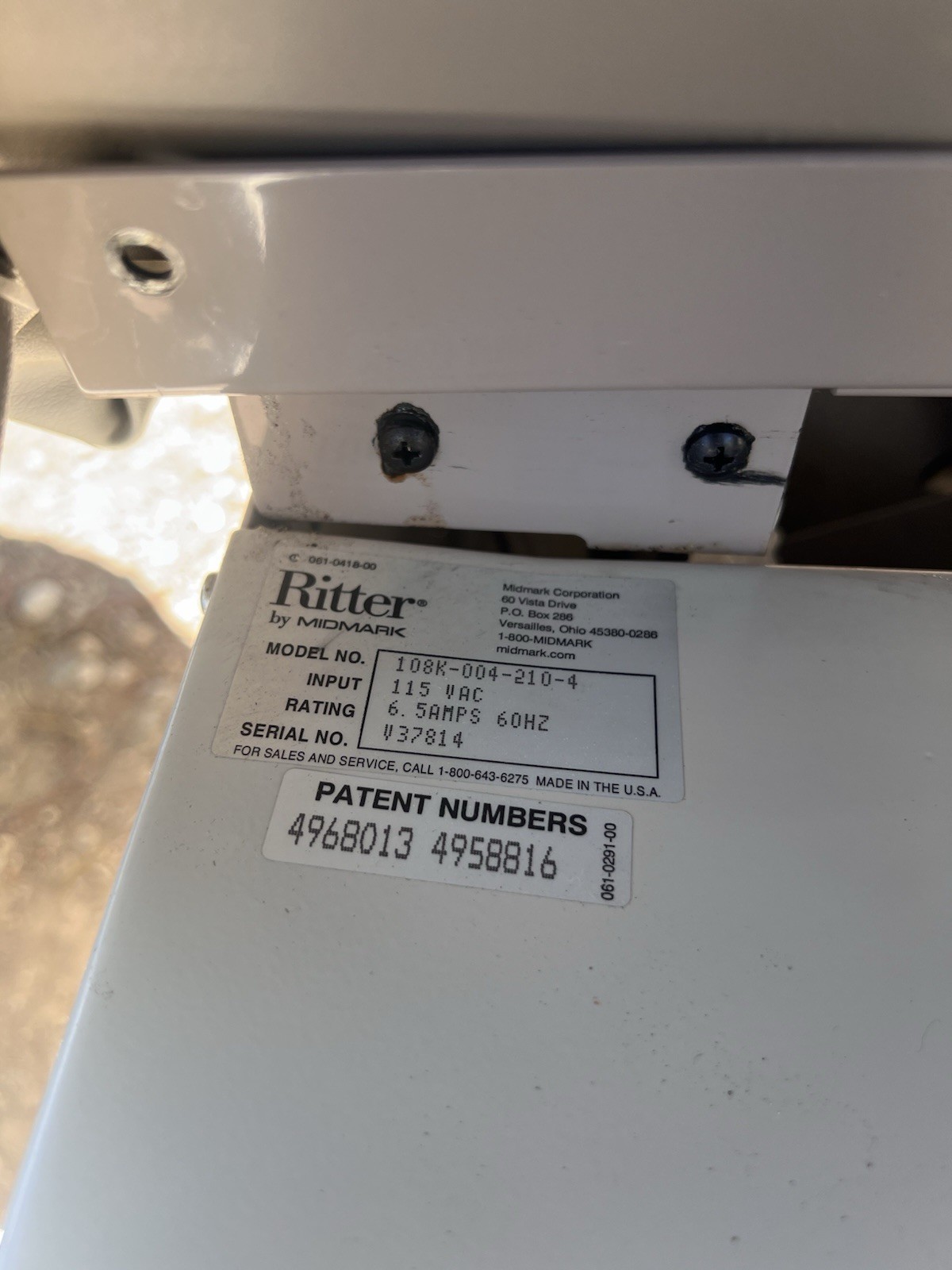 Ritter by Midmark Model 108 Examination Table w/ Storage Base, General Practice