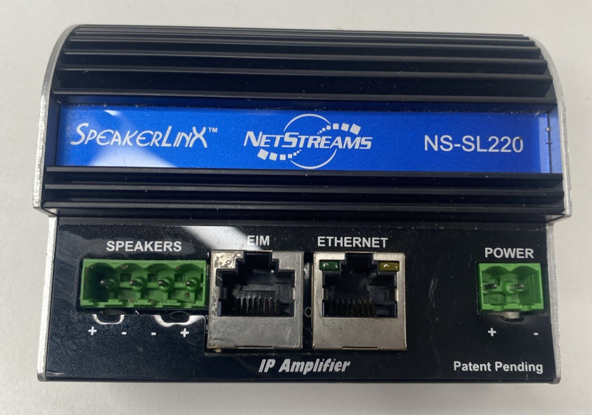#2 NetStreams SpeakerLinX NS-SL220 Room Controller Amplifier EIM Ethernet Ports