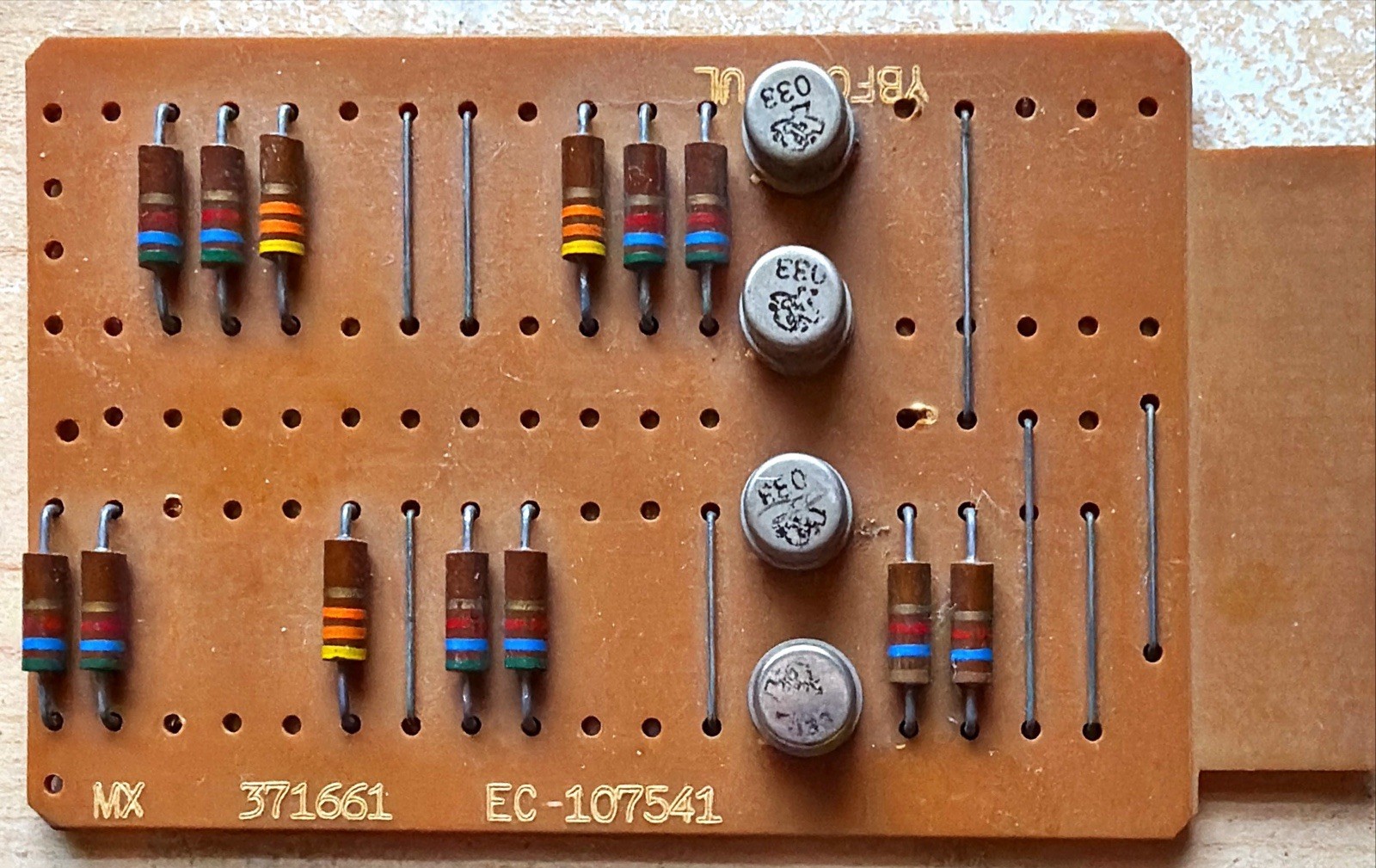 Vintage discrete-component logic or amplifier card