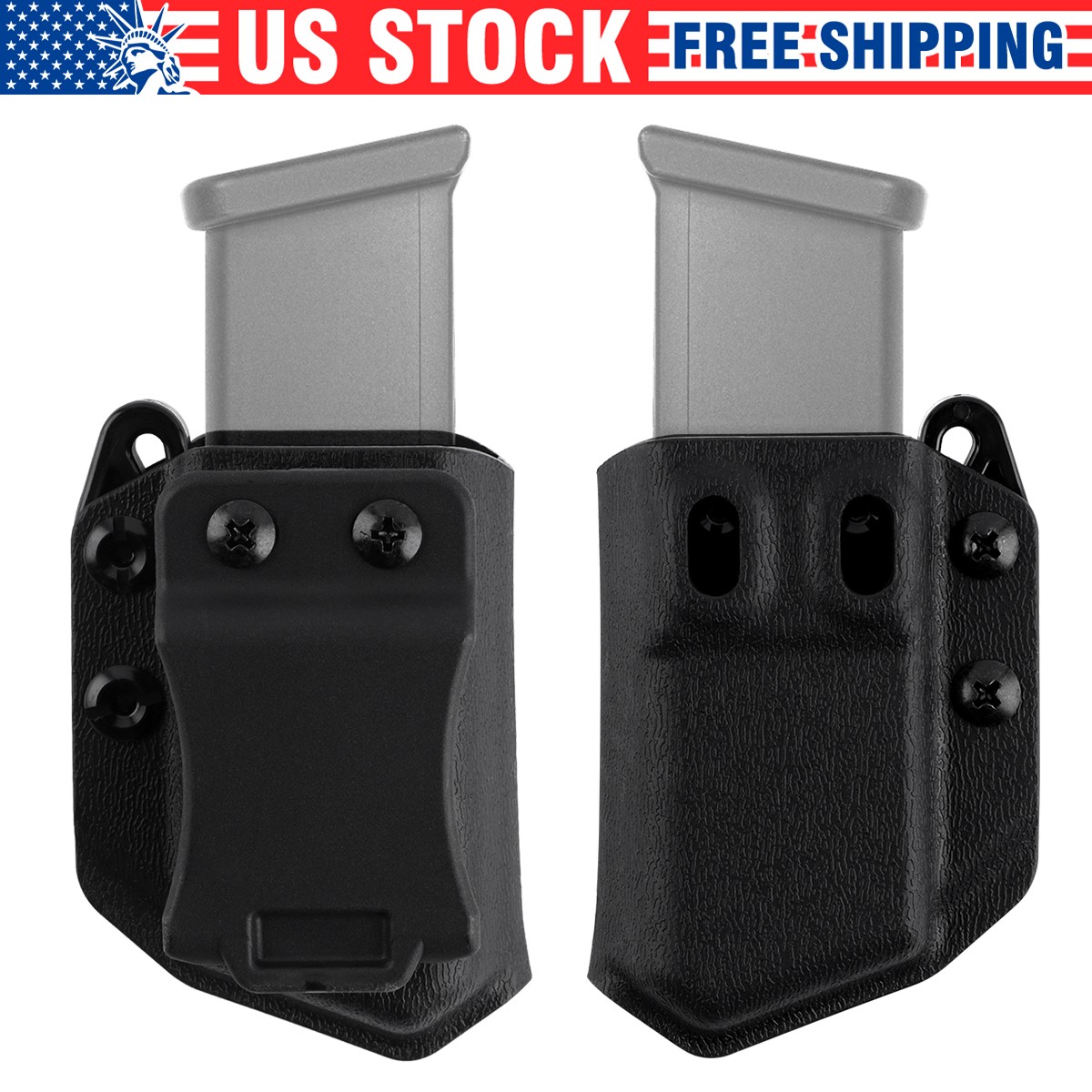 9mm/.40 Single Double Stack Magazine Holster For Glock 42 43 Taurus PT 709/740*
