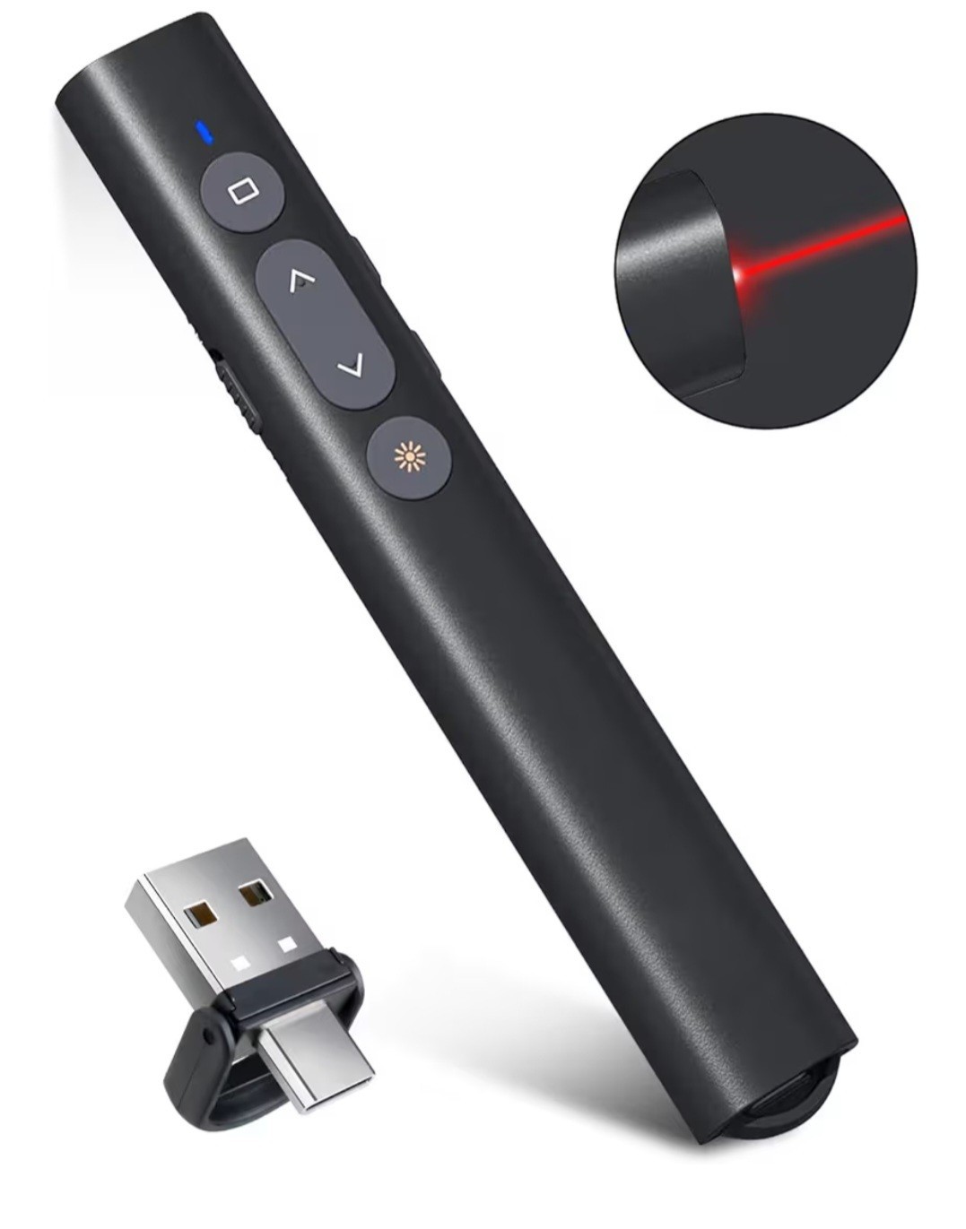 Clicker de presentación USB-A/USB-C para presentaciones de PowerPoint
