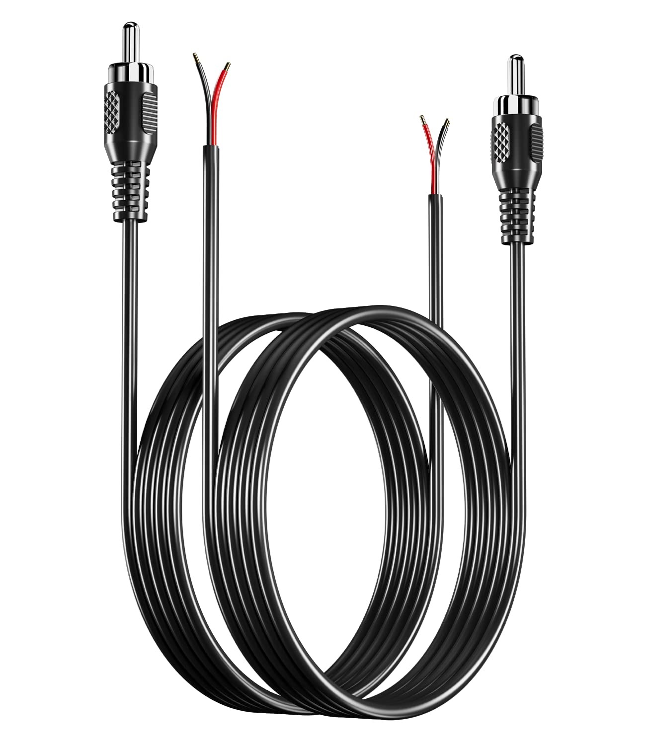 BERLAT RCA to Speaker Wire Adapter, Bare Cables Red,Yellow