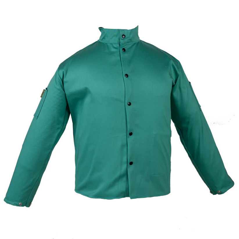 Trust Protection 5500 Premium Lightweight FR Cotton Green 30" Jacket, Medium