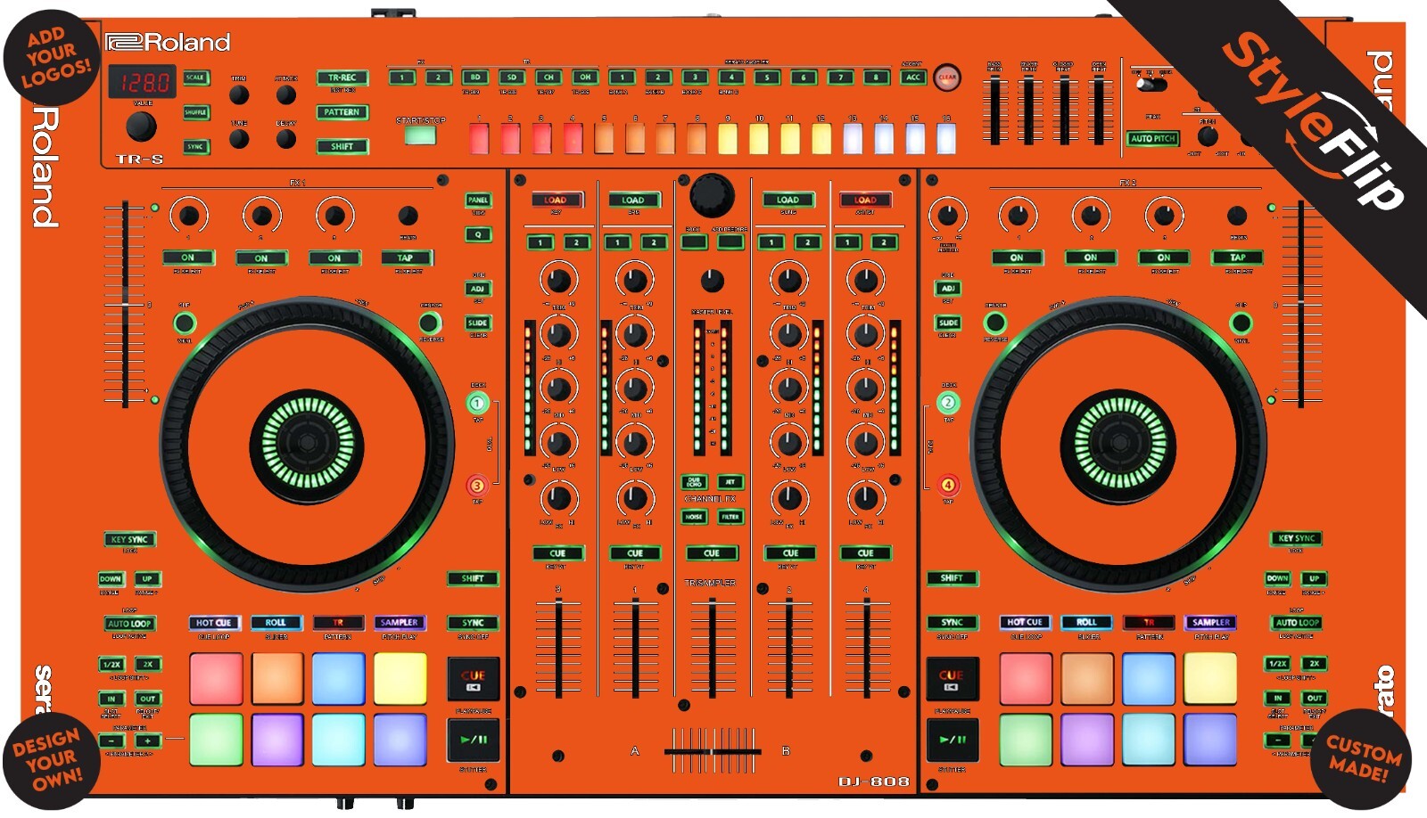 Roland DJ 808 Skins | Custom Design | Protective Decal | StyleFlip Skins