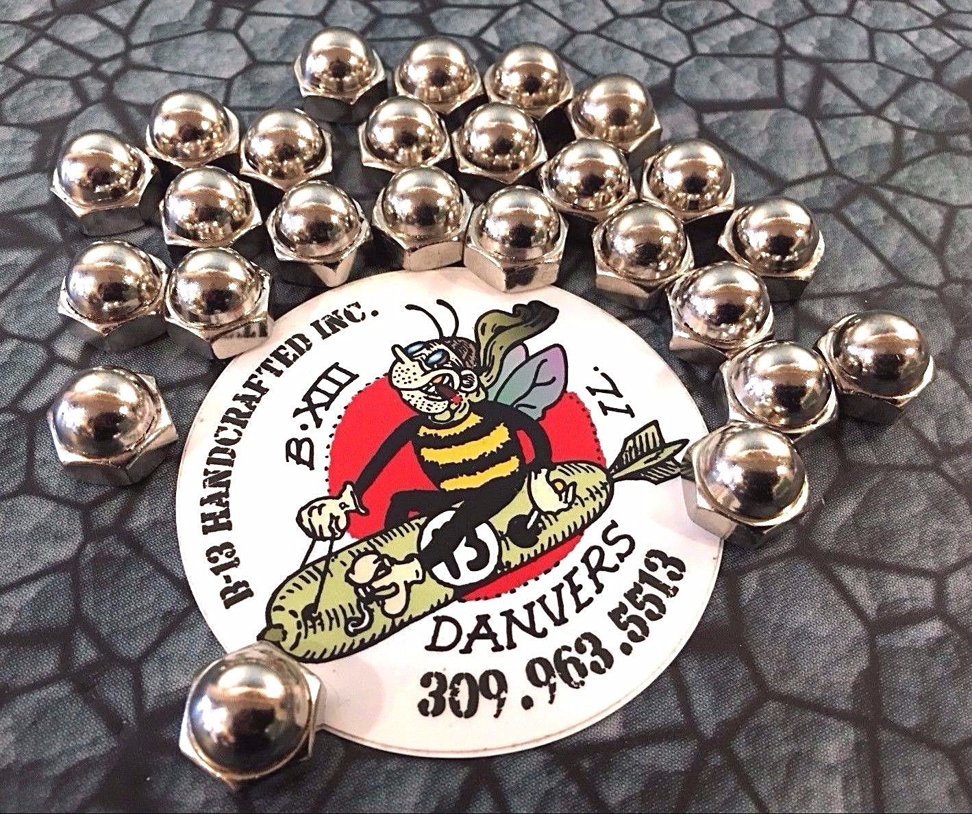 Pack of 25 New Chrome Acorn Nuts 3/8"-16 9/16" Hex Low Crown Rocker Shaft Cap