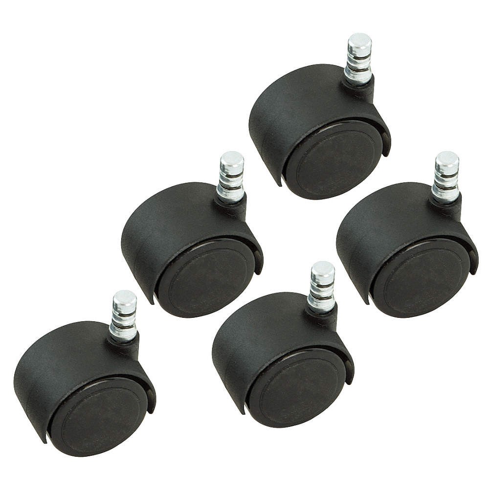 GRAINGER APPROVED 64328 Stem Caster Kit,2"dia,PU,550lb,PK5 19YX31