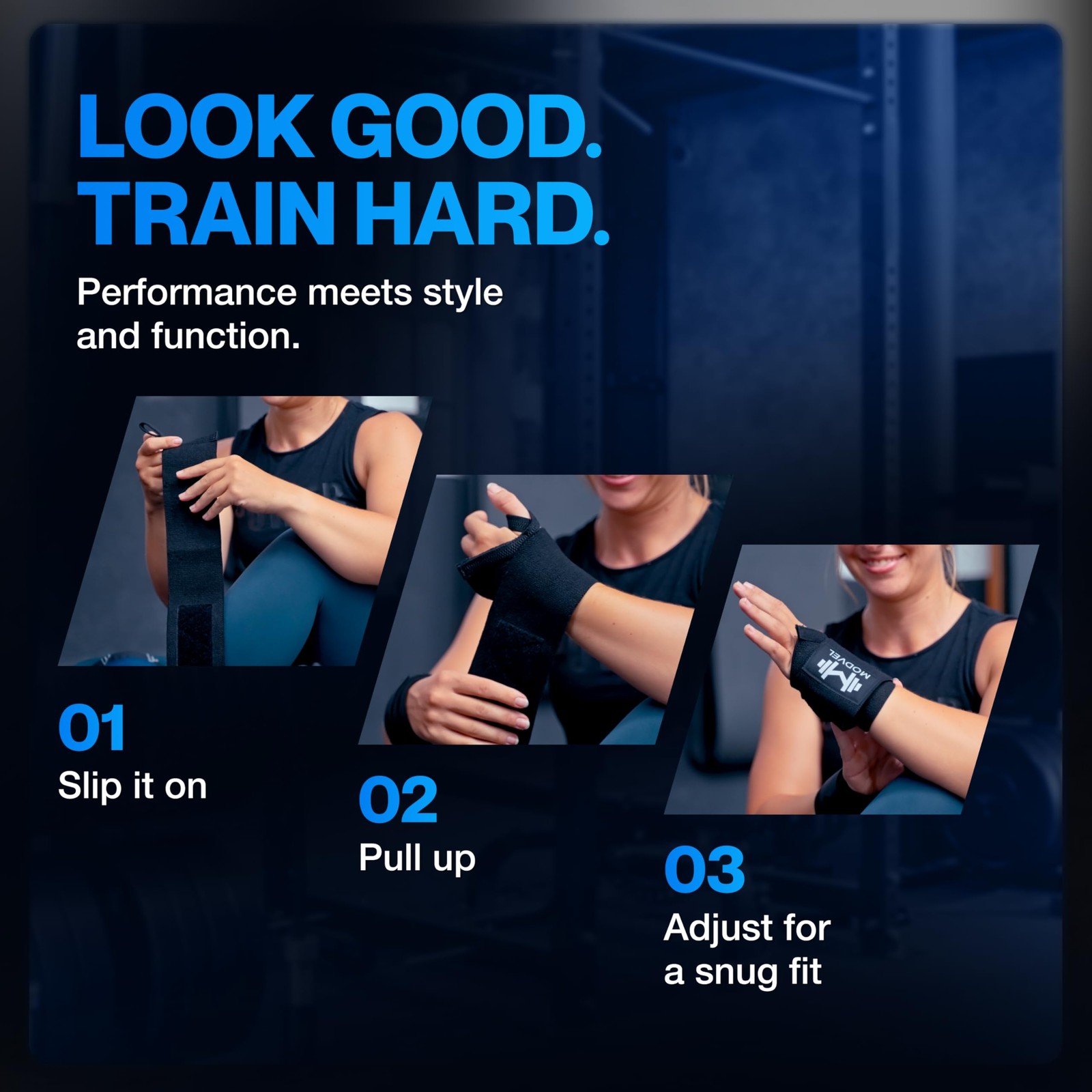 Adjustable Wrist Wraps for Gym & Lifting – Thick, Breathable Support Straps f...