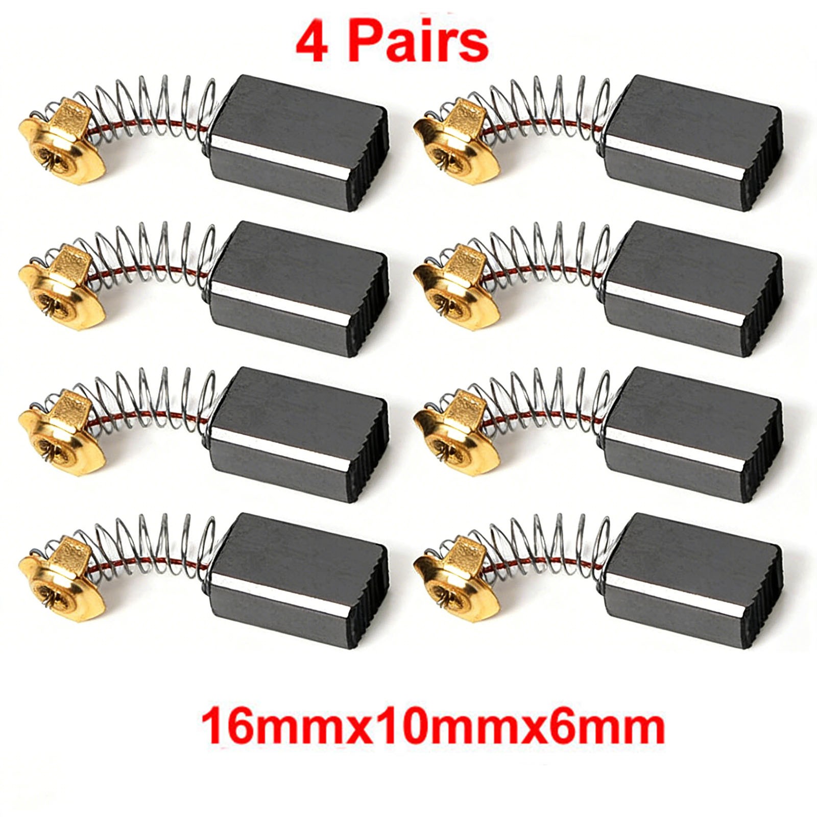4 Pairs Angle Grinder Motor Carbon Brushes Replacement Part Power Tool 8pcs