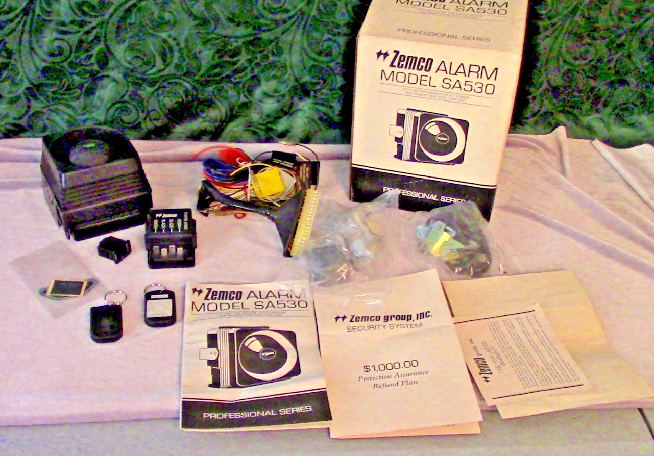 Zemco SA530 Professional Series Car Alarm – NOS – Complete Kit – Rare Vintage