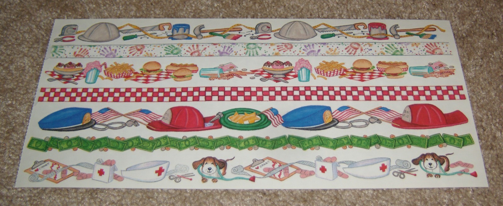 Tie Me To The Moon ~ Dimple Street Gang Sticker Sheet ~ Careers Borders