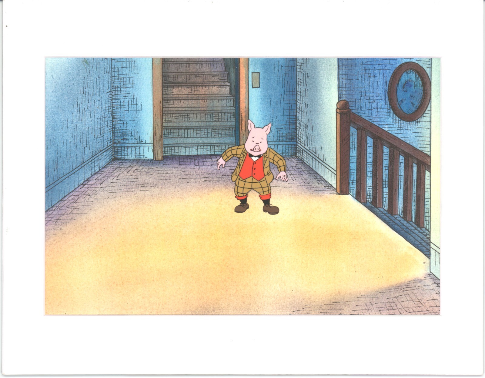 RUPERT Bear Podgy Pig Production Animation Cel Nelvana Tourtel 1990s 7-336