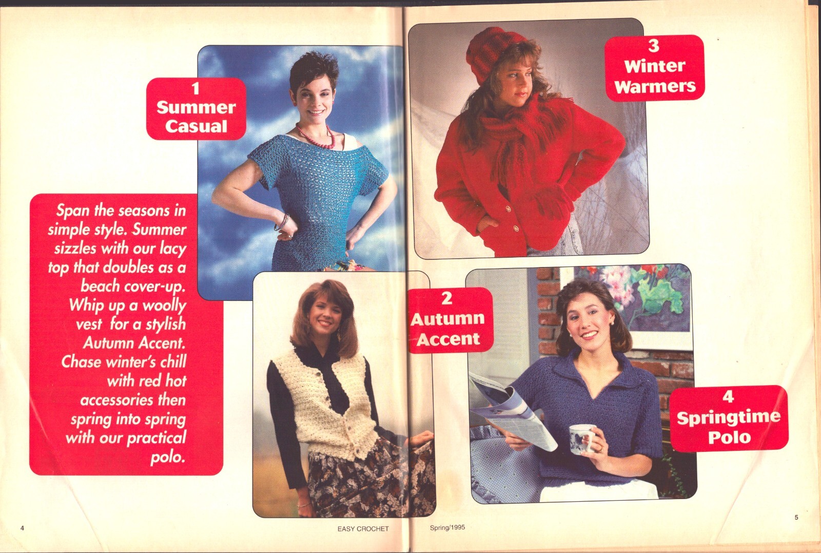 Easy Crochet Magazine Spring 1995 30 Patterns