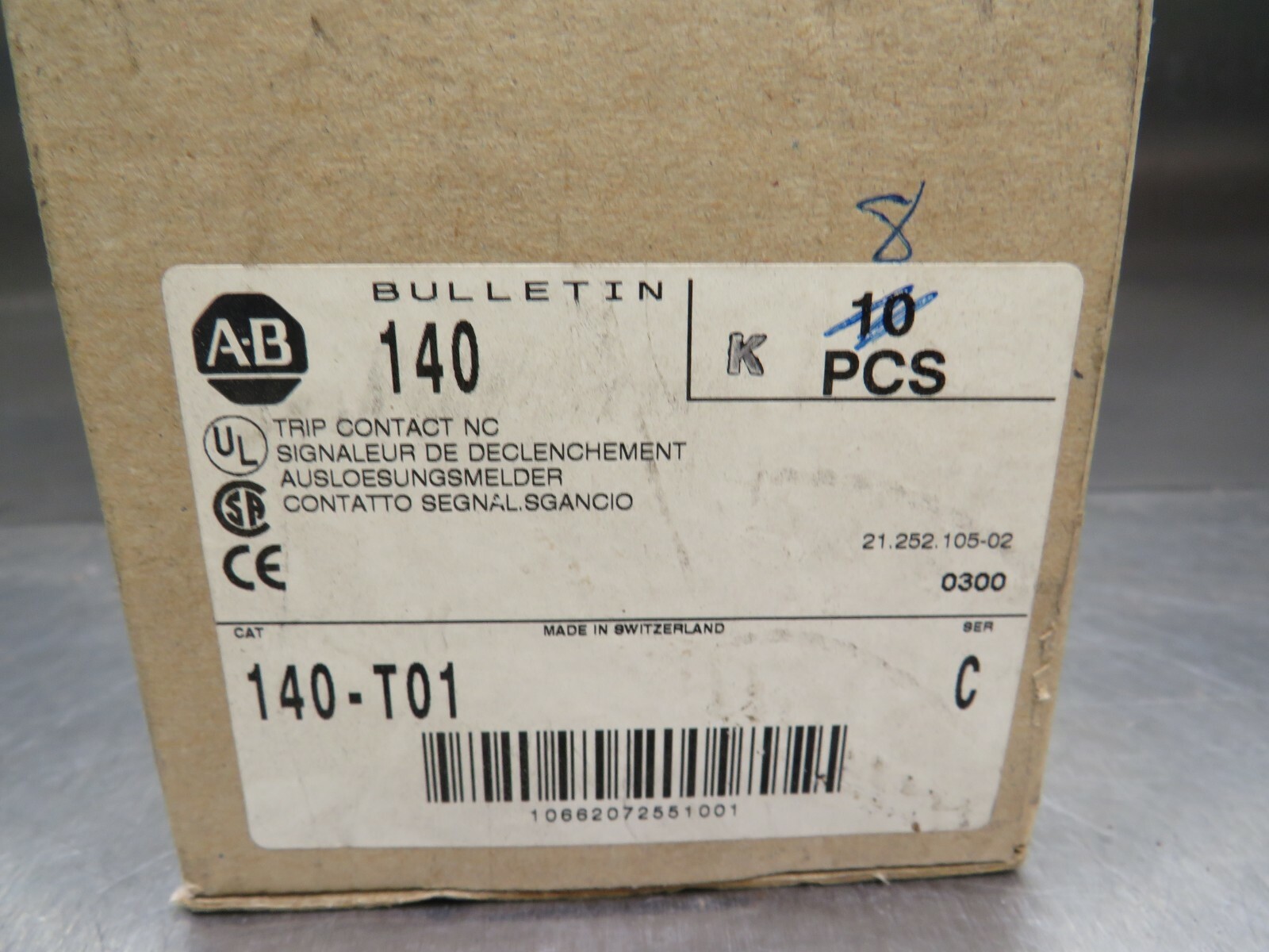 Allen Bradley 140-T01 Trip Contact Ser C Lot of 8!