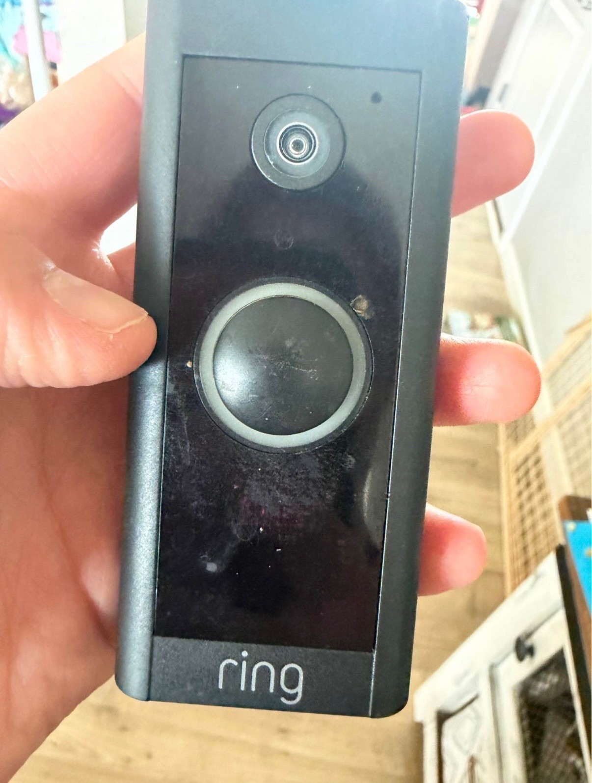 Ring Video Doorbell Black Wired 1080p HD Night Vision Motion Detection