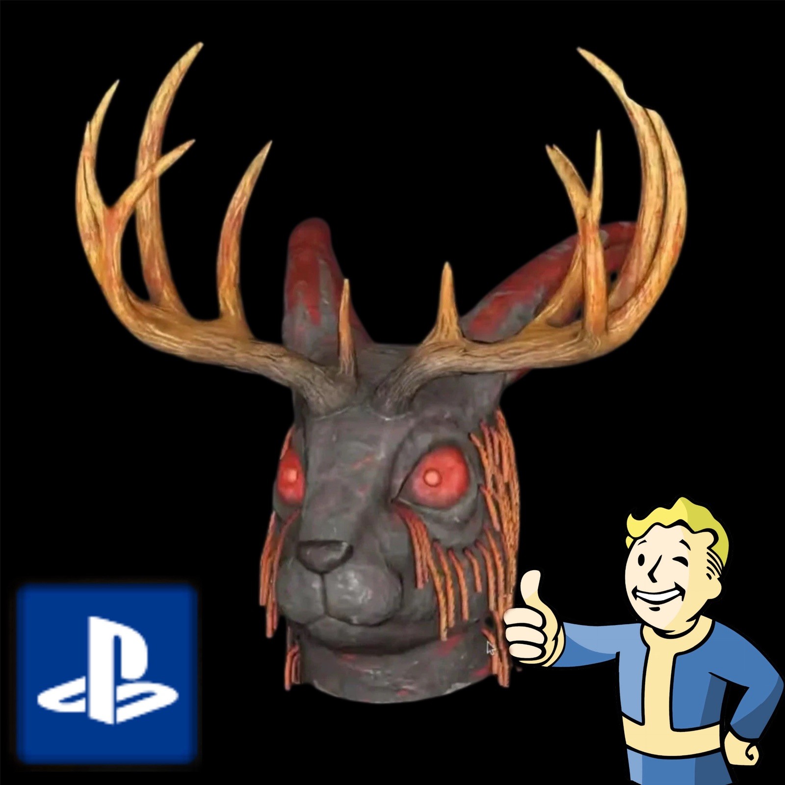 Glowing Fasnacht Jackalope Mask ( PS4/PS5 )